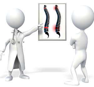 Doctor Showing Spine